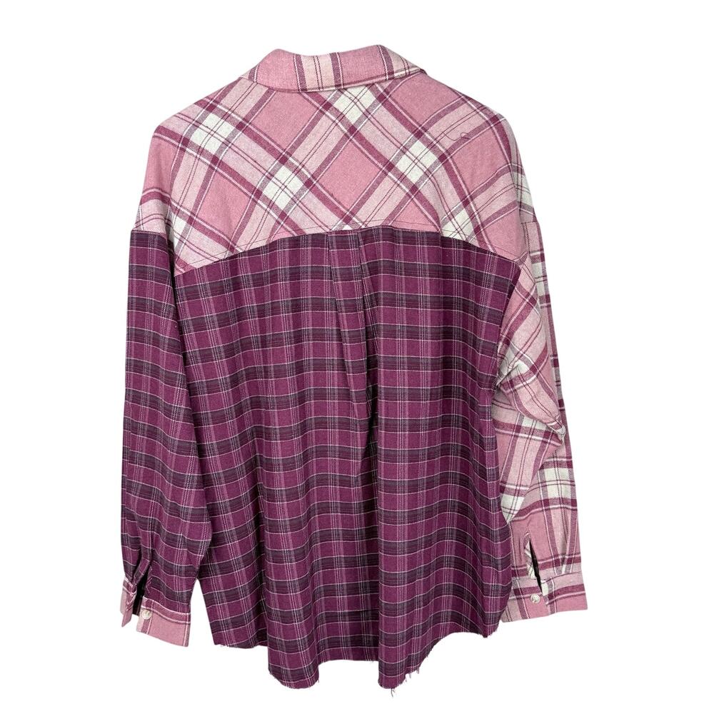 NEW Pink Kambrie Plaid Flannel Shirt SMALL - Picture 8 of 10